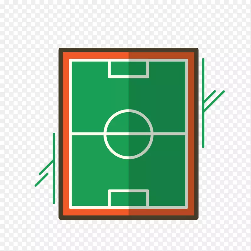 足球场图标.手绘足球场图案