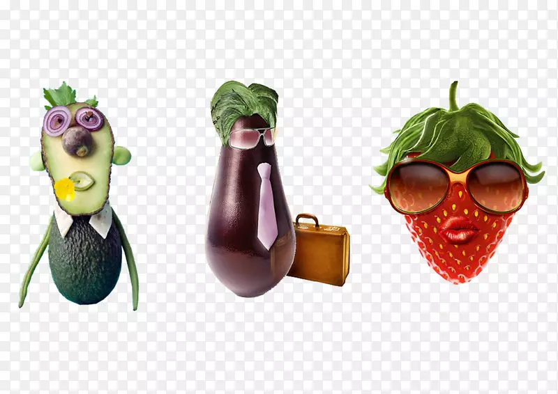 水果草莓蔬菜，茄子，草莓，绿色水果