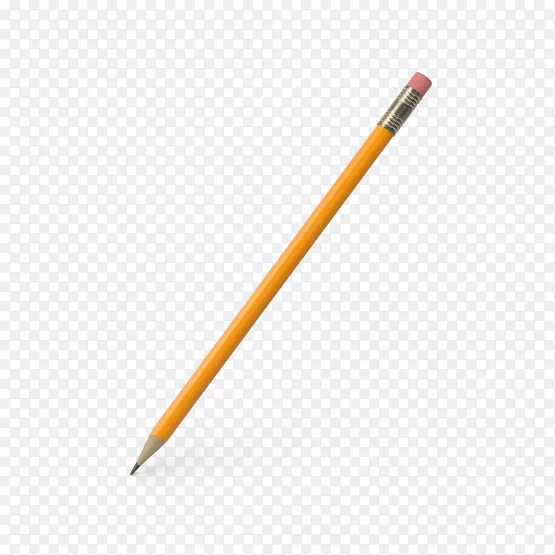 铅笔材料黄色铅笔带橡皮擦