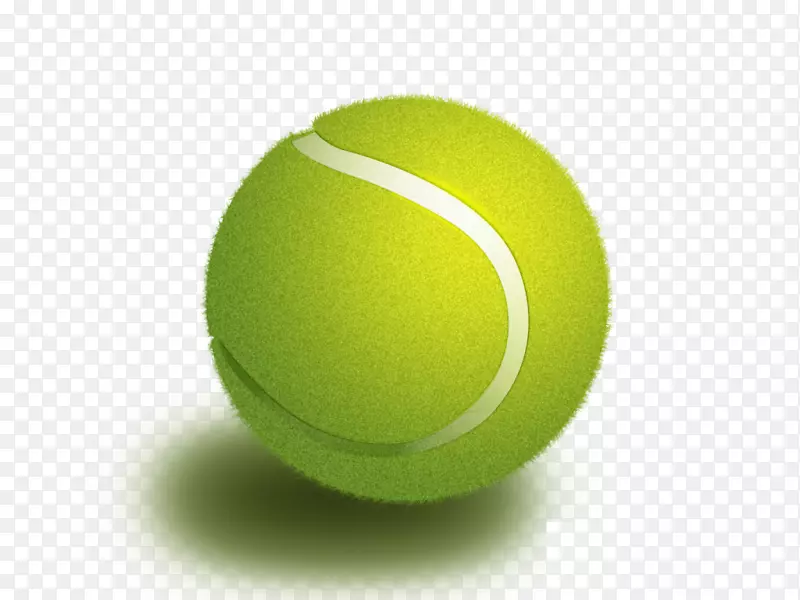 网球绿色-有纹理的三维网球