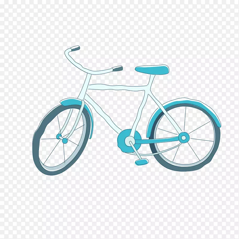 自行车车架自行车车轮道路自行车卡通画自行车