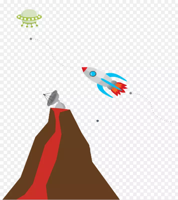 插图-火箭和火山