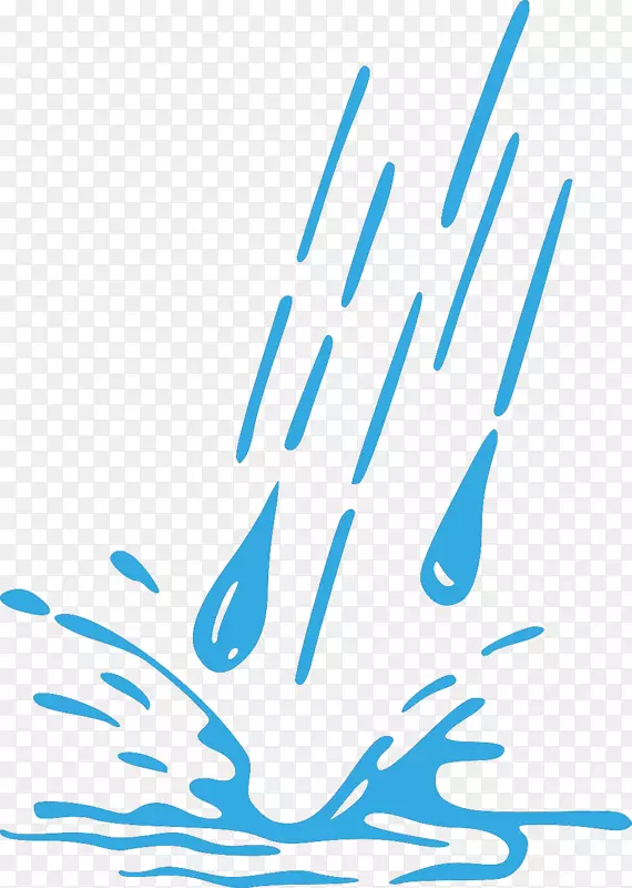 雨滴绘图夹艺术.卡通蓝色水滴