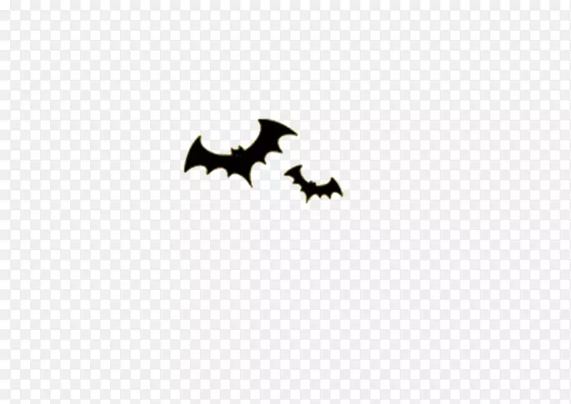 黑白剪贴画-万圣节蝙蝠