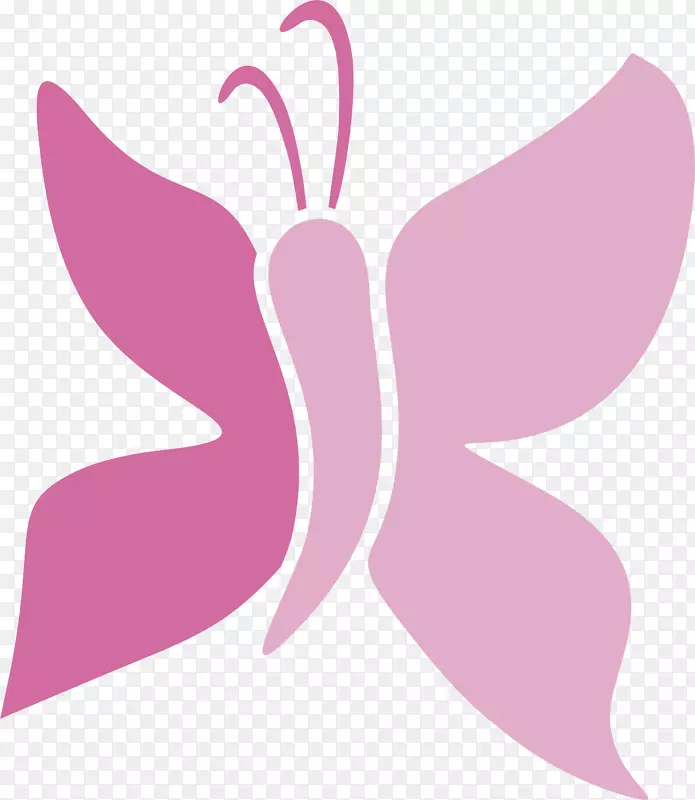 剪贴画-粉红蝴蝶美容中心