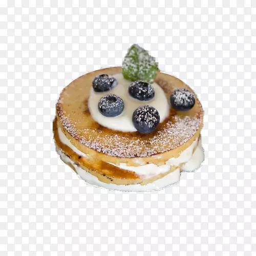 薄煎饼早餐馅饼食谱菜单-高清蓝莓酸奶蛋糕