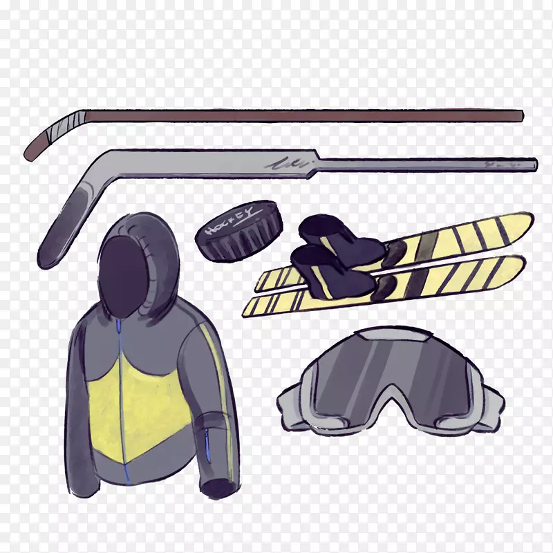 滑雪、滑冰、冰上曲棍球护目镜.男子滑雪服