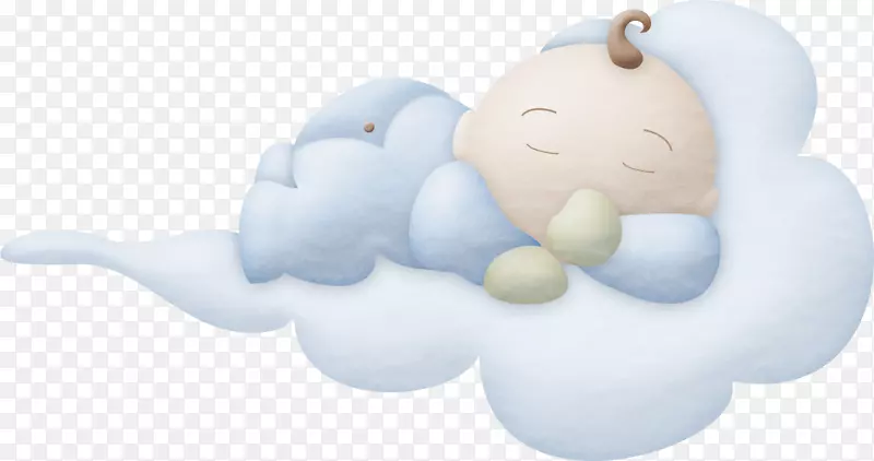 婴儿动画-云上的婴儿