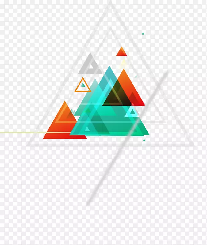 几何三角形抽象彩色抽象几何三角形