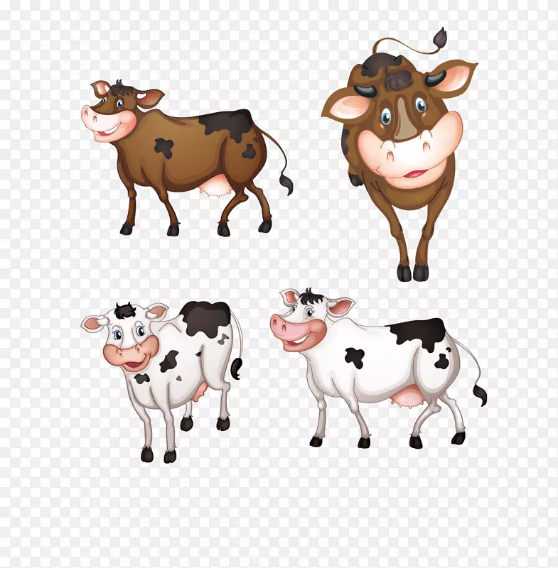 牛、羊、奶、白、褐牛