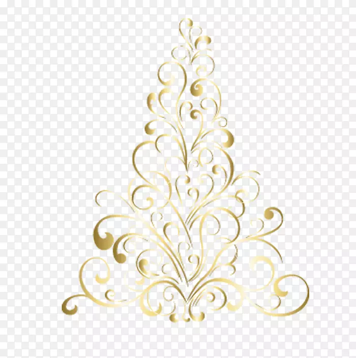 圣诞树-金色圣诞树形状图案