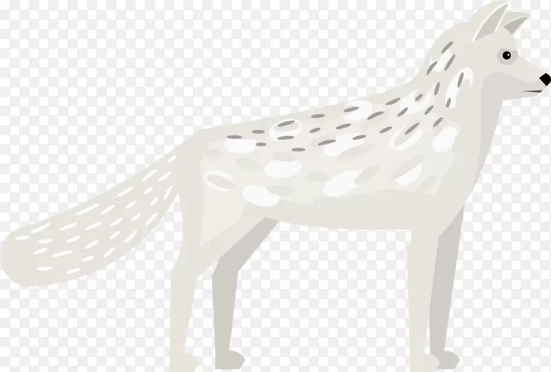 狗科白色宠物图案-白狐载体