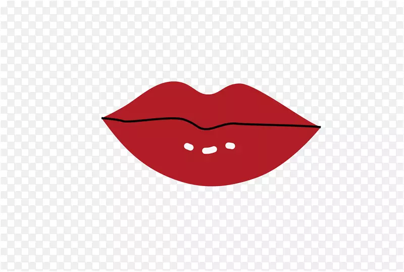 文字红色插图-唇