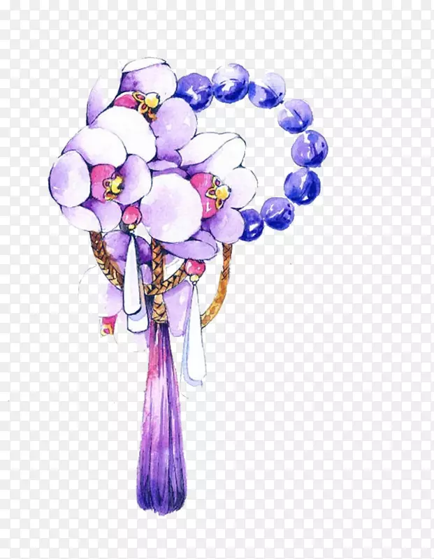 花卉设计-紫花首饰