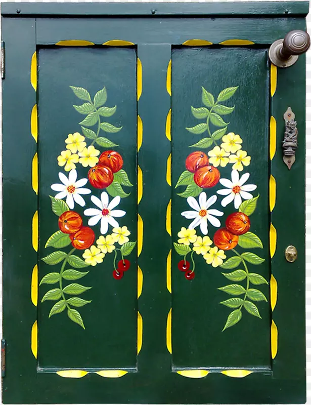 橱窗画框花卉艺术-花卉橱柜