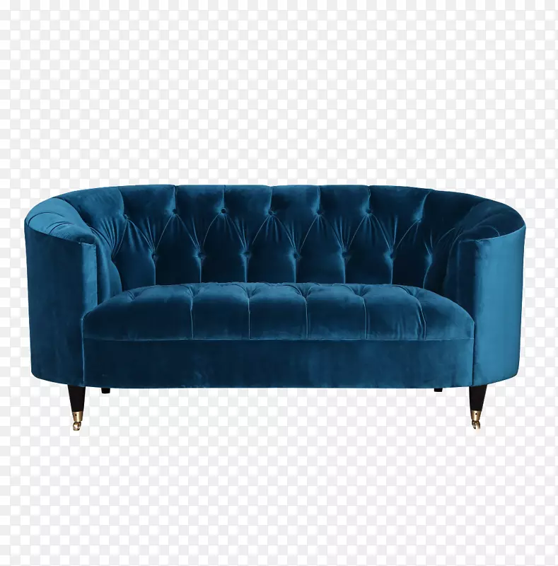 蓝色沙发-蓝色织物沙发