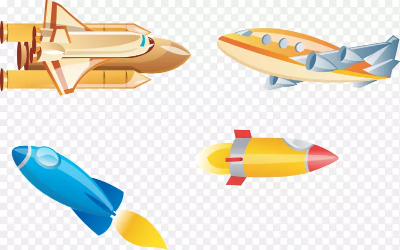 飞行器火箭剪辑艺术卡通宇宙飞船飞行器科学技术