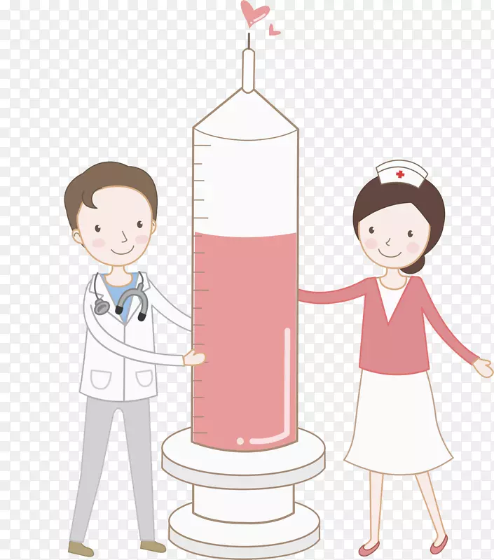 流感疫苗护理-卡通针管