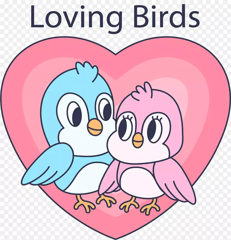爱可爱的壁纸-粉红色浪漫爱情鸟