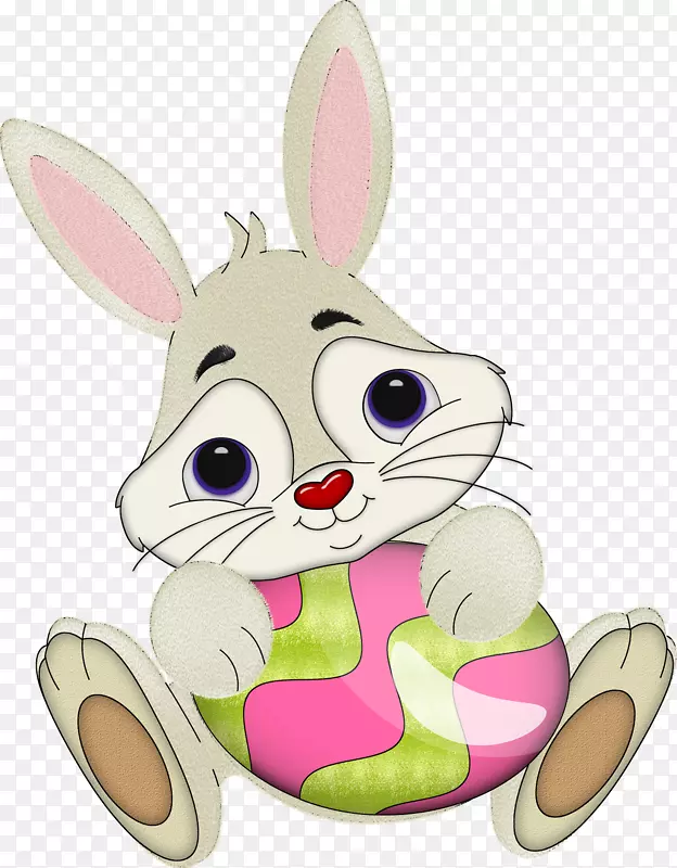 复活节兔子家庭兔夹艺术-彩蛋