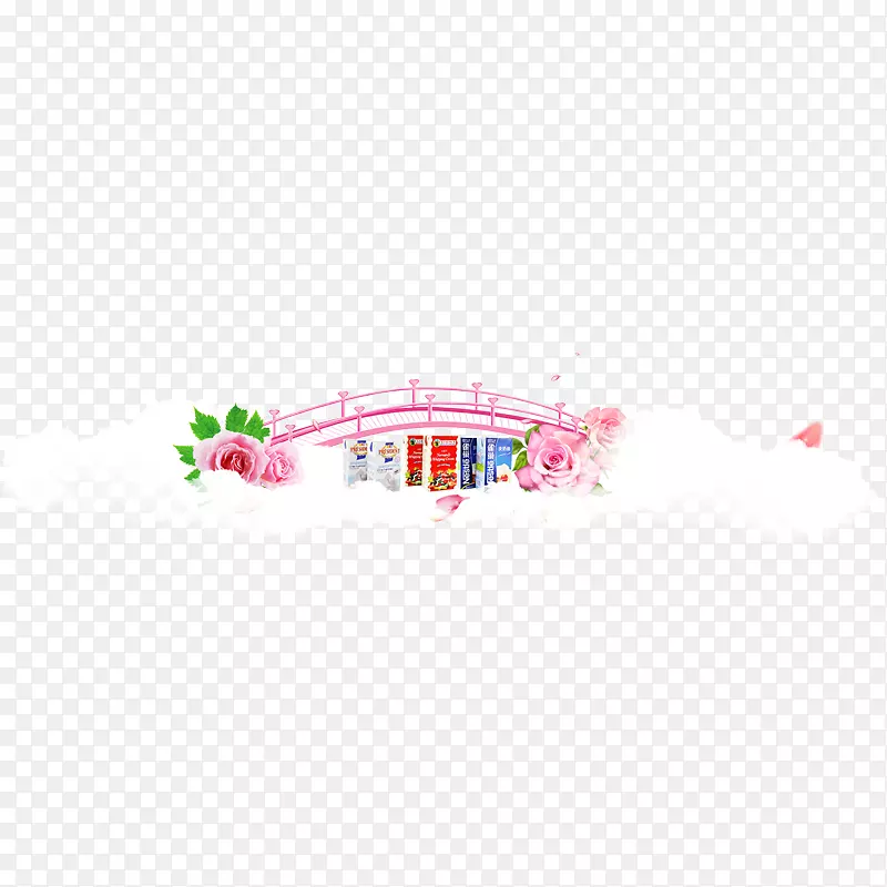 粉红色品牌图案-七夕喜鹊桥