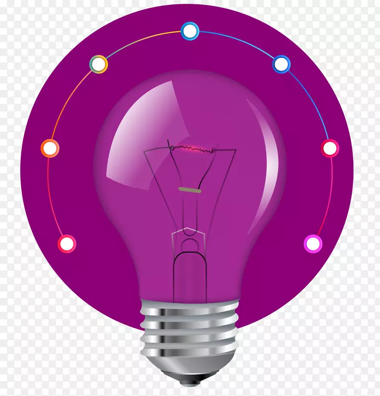白炽灯泡灯照明紫色创意灯泡