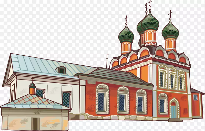 Vysokopetrovsky寺院剪贴画-城堡