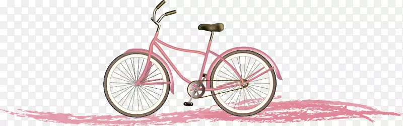 自行车轮子粉红色树-粉红色梦想自行车
