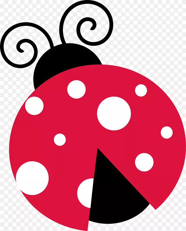 瓢虫剪贴画-可爱的红瓢虫