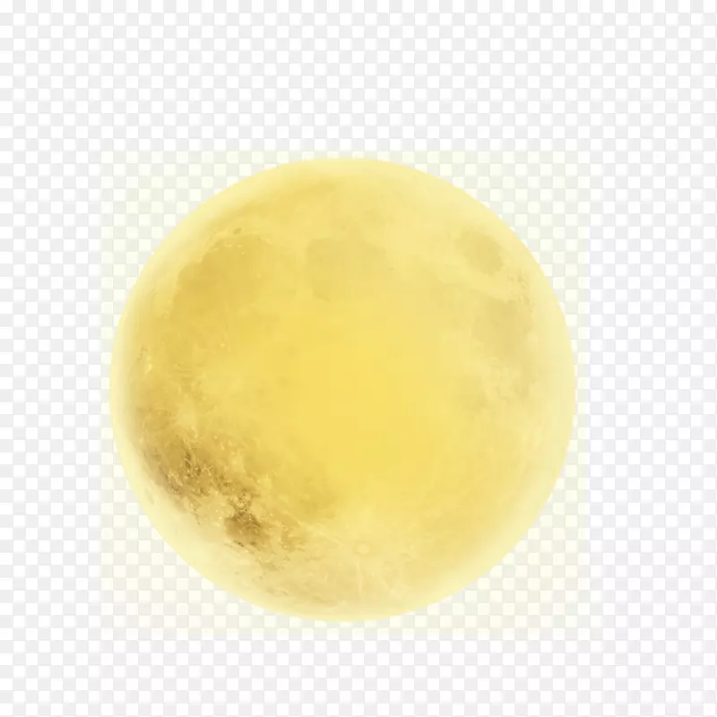 黄色圆月