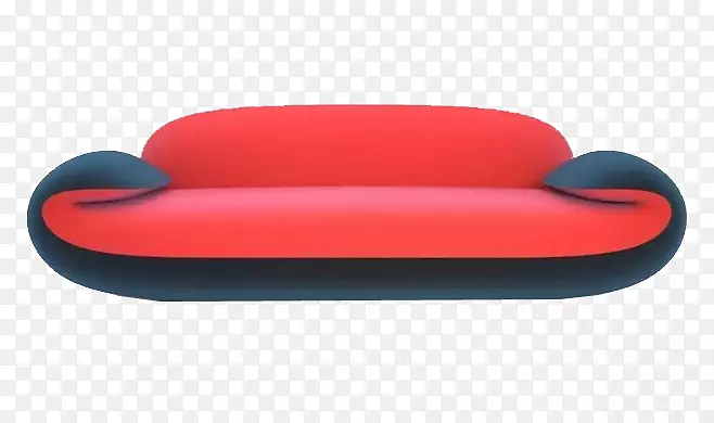 长角躺椅-红色沙发