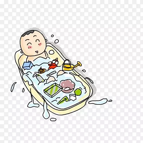 婴儿奶嘴沐浴婴儿-可爱的婴儿浴图片材料