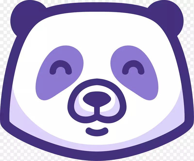 大熊猫携带紫色熊猫数字标志-熊猫化身