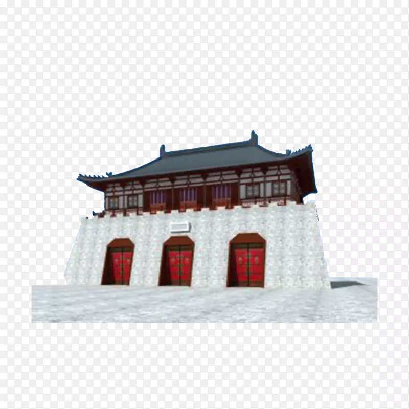 古城区建筑三维计算机图形Autodesk 3ds max-古城门建筑