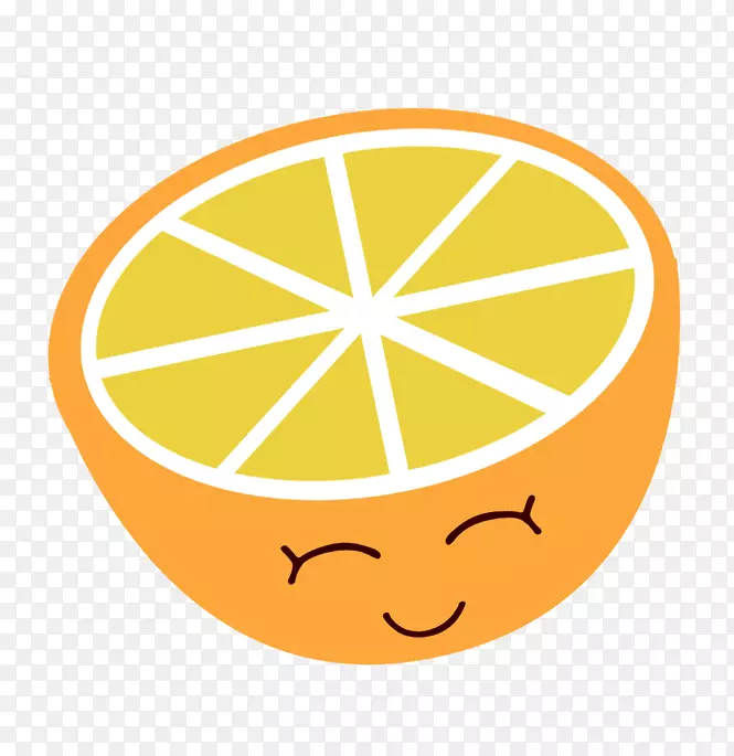 橙汁剪辑艺术-橙色卡通笑脸