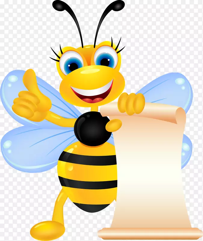 蜜蜂昆虫皇室-免费剪贴画-可爱的卡通蜜蜂