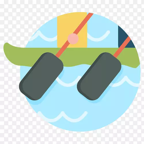 划艇可伸缩图形图标-运动设备圆形图标