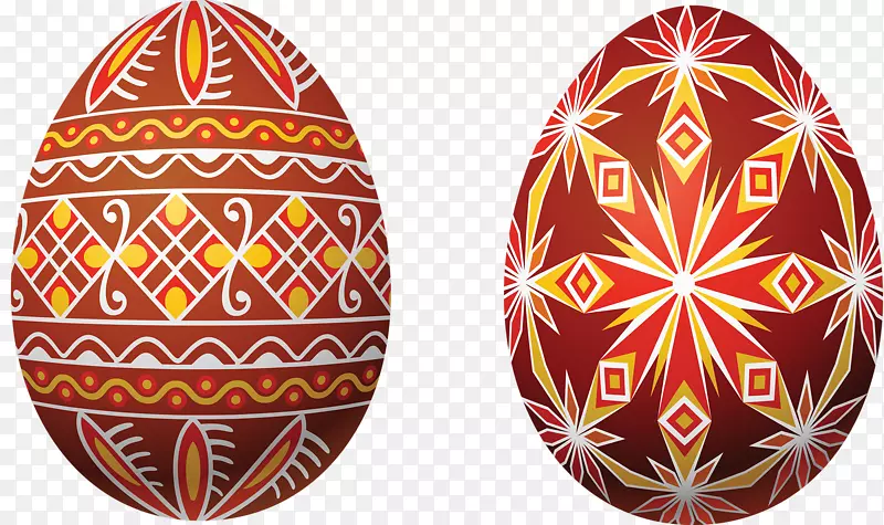 复活节彩蛋剪贴画-涂鸦彩蛋