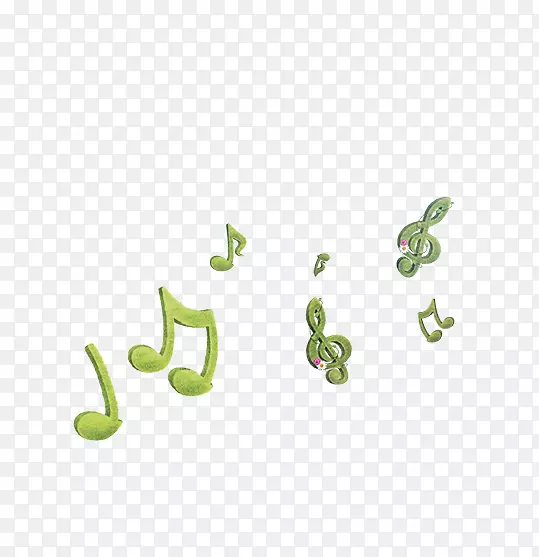 音乐音符-绿色音符