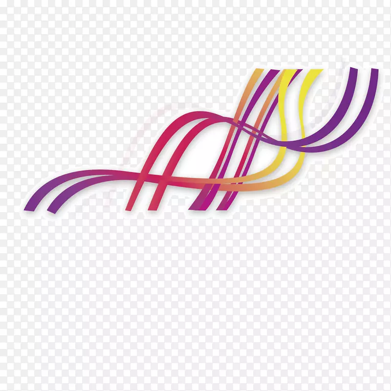 抽象艺术图形设计曲线-紫色网