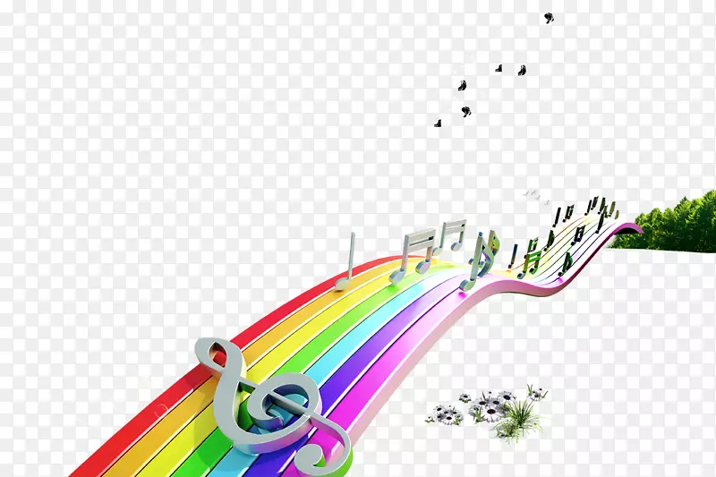 音乐音符彩虹-照片音符