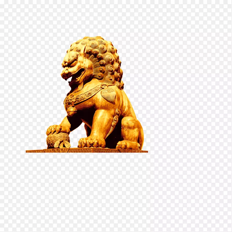 守护神狮子雕塑-古董石狮