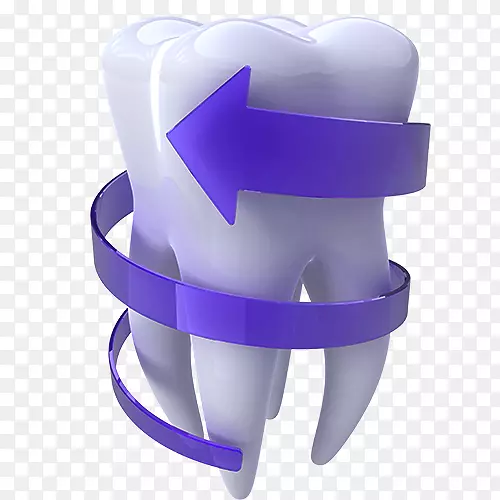 牙科学，牙齿清洁，牙髓治疗-健康牙齿三维。