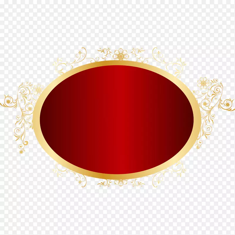 圆形图案-深红色铜镜装饰
