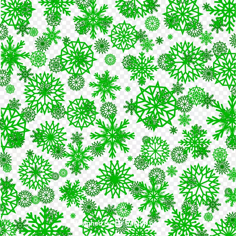 绿色雪花图案-绿色雪花图案无缝背景材料
