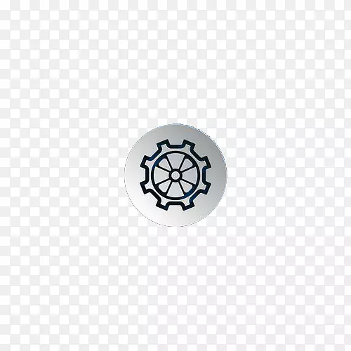 白色圆圈图案-齿轮式android下载按钮图案