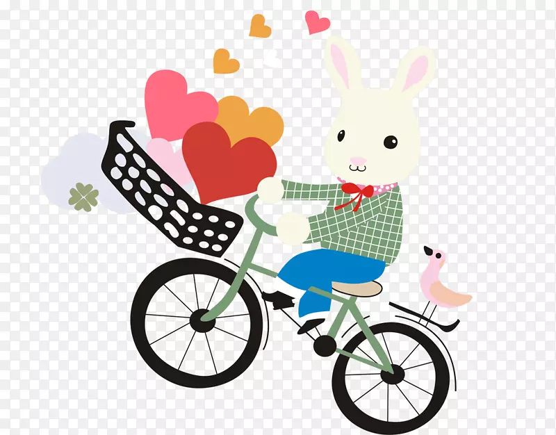 复活节兔子卡通-可爱的兔子