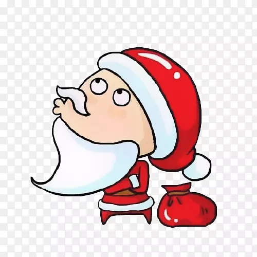 贴纸圣诞老人微信腾讯QQ圣诞卡通圣诞老人。