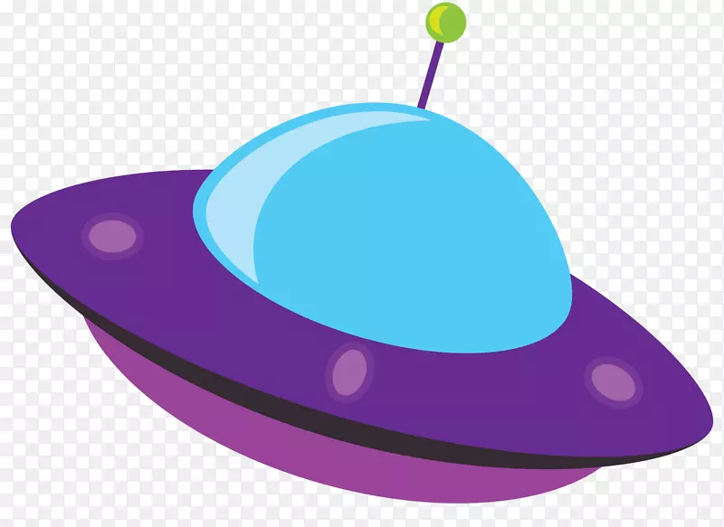宇宙飞船紫色手绘紫色飞船