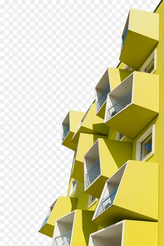 哥本哈根建筑图形设计几何图形-创造性不规则黄色窗口